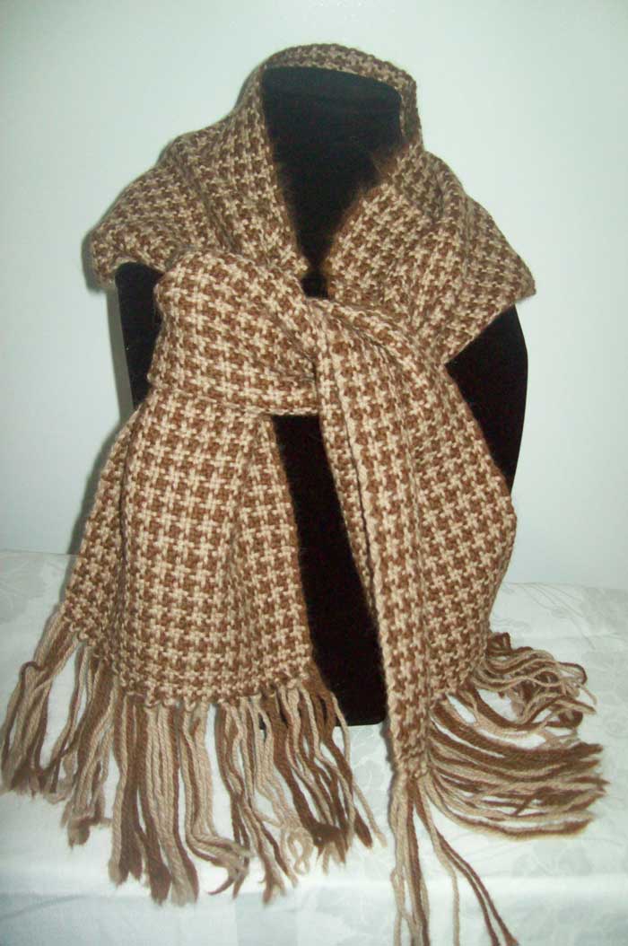 Hand Woven Herringbone Scarf